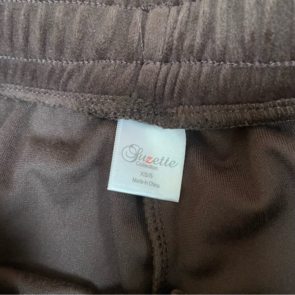 SOLD Brown Soft Velour Pants - Picture 4 of 5